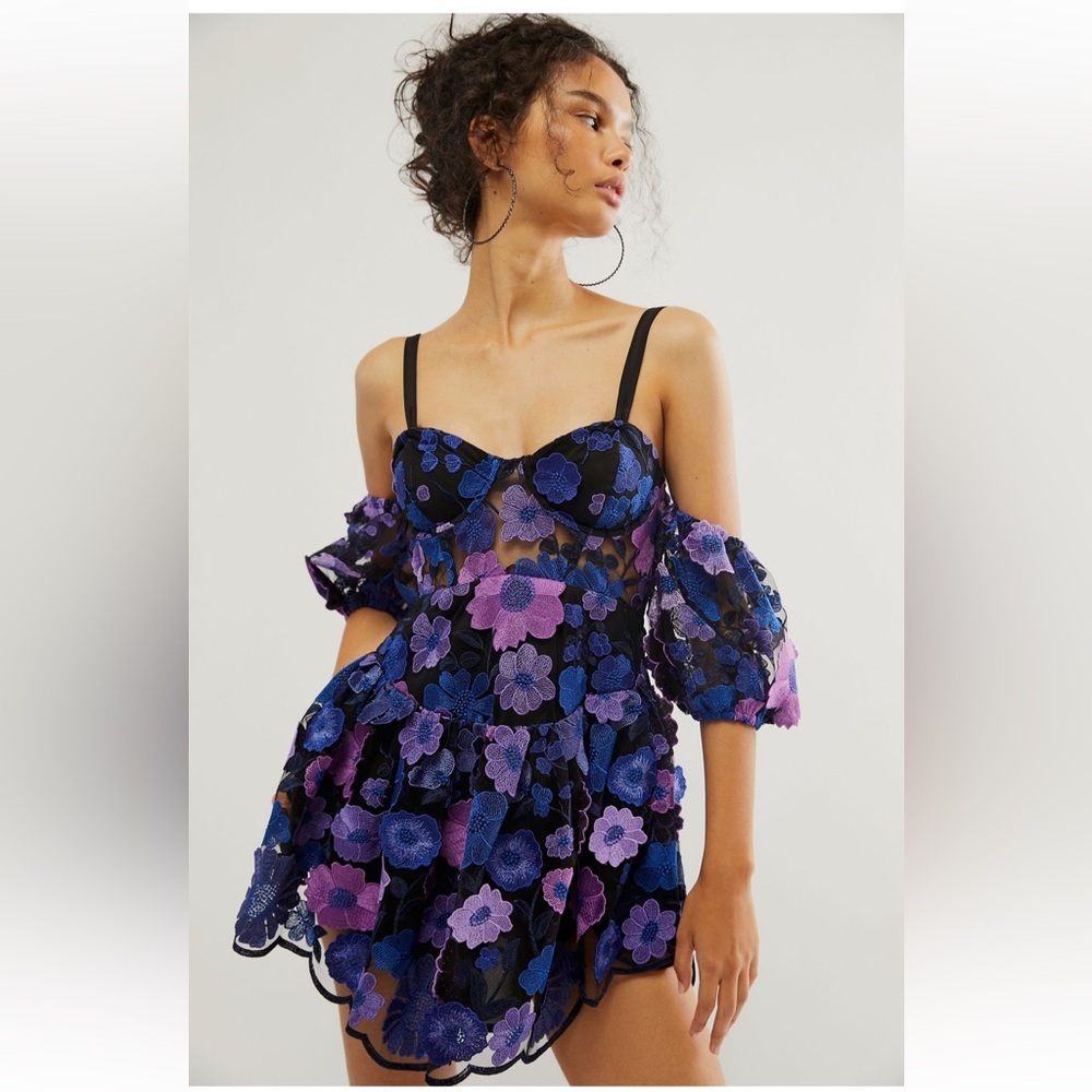 Free People X For Love And Lemons Prato Mini Dress